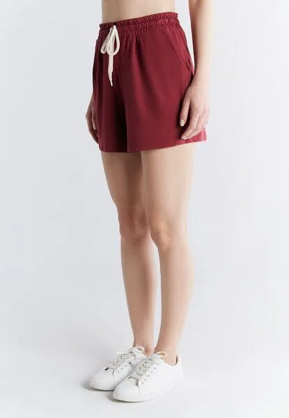 Leela Cotton Damen Pyjama Short aus 100% Bio-Baumwolle Schlafhose Leela Cotton 1440, Rosarot, – Produktbild 3 von 4