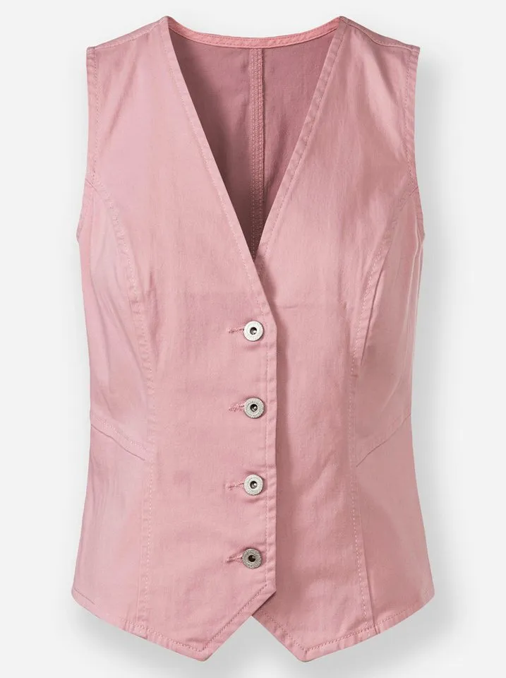 Witt Witt Jerseyweste Jeans-Weste, Rosa, – Produktbild 3 von 4