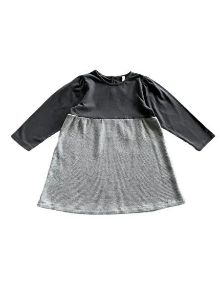 PETER JO PETER JO Kleid Peggy aus Bio-Baumwolle - Honigwabe, Grau, – Produktbild 1 von 4