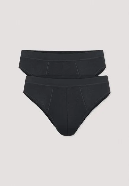 hessnatur hessnatur Slip Regular Cut 2er-Pack PURE NATURE aus reiner Bio-Baumwolle, Schwarz, – Produktbild 5 von 6