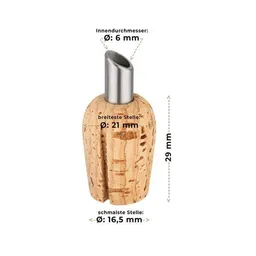 Kork-Deko Kork-Deko Flaschenausgießer aus Naturkork & Edelstahl – Produktbild 1 von 1