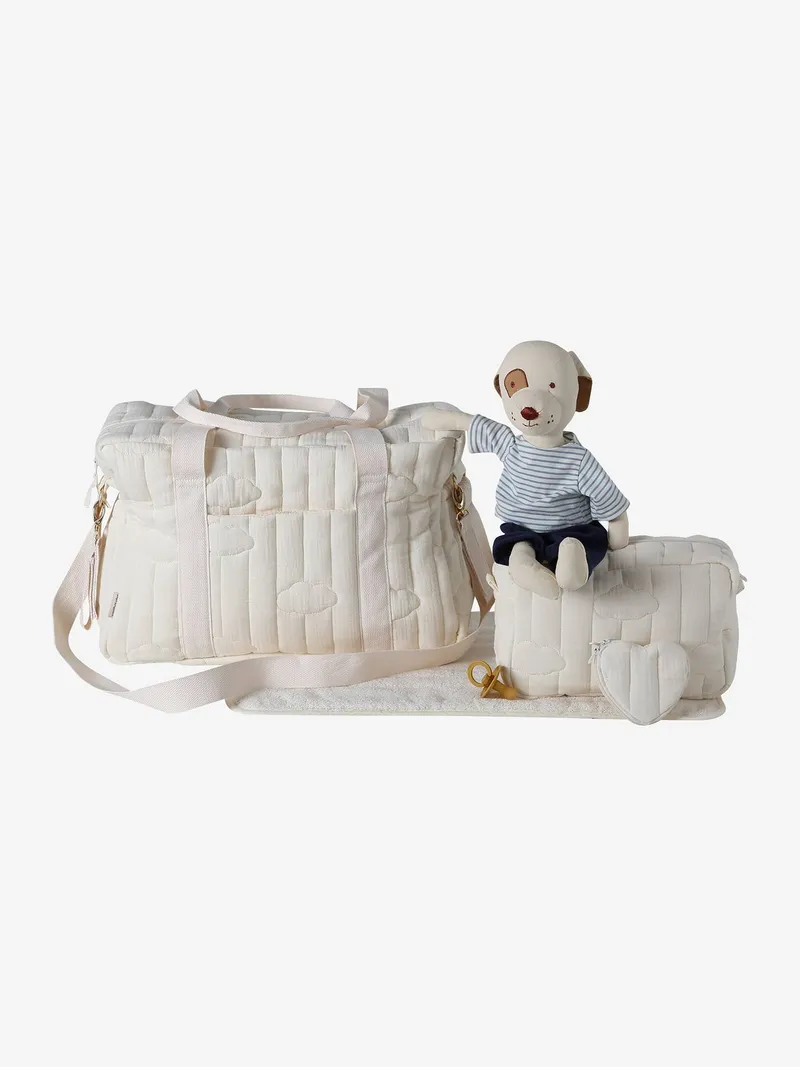 Vertbaudet Wickeltasche COLINA aus Musselin, Weiß wolke, – Produktbild 1 von 4