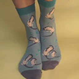 Fräulein Prusselise Fräulein Prusselise Otter Socke, türkies, Wasser, bedrohte Tiere, bunt – Produktbild 1 von 1