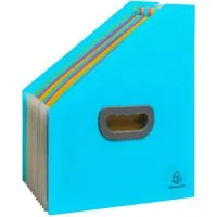 Exacompta Exacompta Fächermappe "Pop'N Co" 12 Fächer, Recycling-PP, DIN A4, cyan – Produktbild 1 von 1