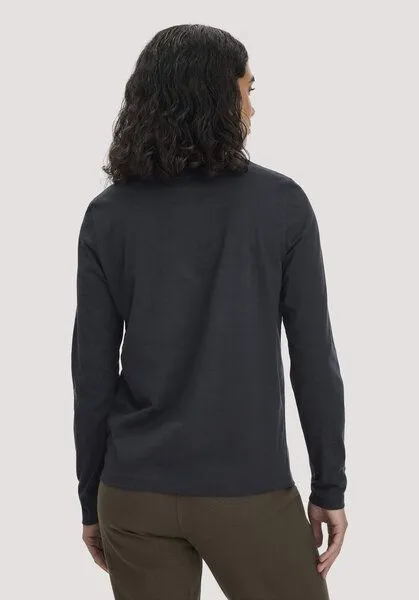 hessnatur hessnatur Longsleeve Relaxed aus Regenerative Organic Cotton (ROC), Schwarz, – Produktbild 2 von 4