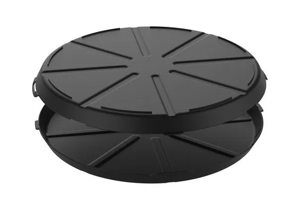 REuse REuse Pizzabox Verpackung - Essensbehälter, Schlichtes schwarz, – Produktbild 3 von 4
