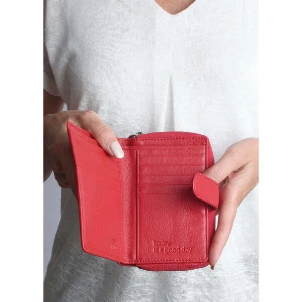 Vargu Vargu Echtleder Geldbörse MASIN 1-A mono, Red, – Produktbild 3 von 4