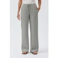 People Wear Organic People Wear Organic Slub Musselin Hose, grün uni, Bio-Baumwolle, Salbei, – Produktbild 1 von 1