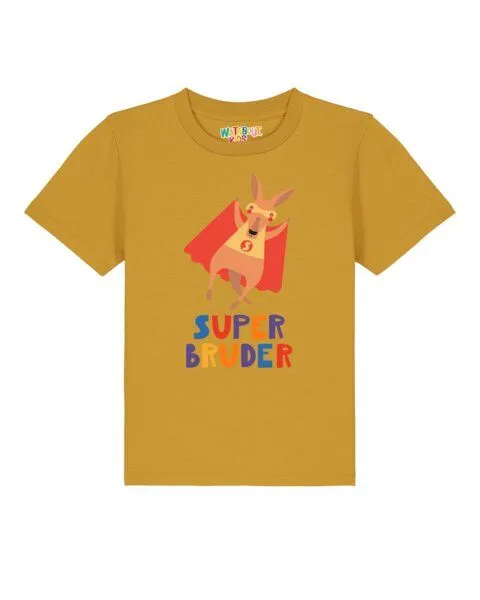 watabout.kids watabout.kids T-Shirt Kinder Känguru Superbruder, Ochre, – Produktbild 1 von 2