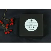 STUDIO KARAMELO STUDIO KARAMELO HAPPY ADVENT Weihnachts-Stempel Set mit Stempelkissen | gold +silber – Produktbild 1 von 1