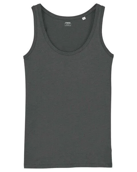 YTWOO YTWOO Damen Top aus Bio Baumwolle, nachhaltig & fair, viele Farben, Anthrazit, – Produktbild 3 von 4