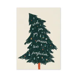 Tell Me Tell Me Postkarte Weihnachtsbaum 'Less Perfection' – Produktbild 1 von 1