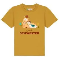 watabout kids watabout.kids T-Shirt Kinder Lama Große Schwester, Ochre, – Produktbild 1 von 1