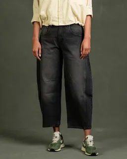 Kuyichi Kuyichi Damen vegan Jeans Rebel Barrel In Shadow Black – Produktbild 1 von 1