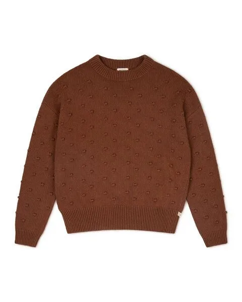 MATONA Matona Gestrickter Pullover für Erwachsene aus recycelter Wolle / Juna Sweater Adult, Braun, – Produktbild 2 von 3