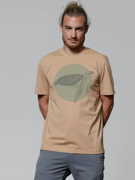 watapparel watapparel T-Shirt Unisex Meeresschildkröte, Latte, – Produktbild 2 von 3