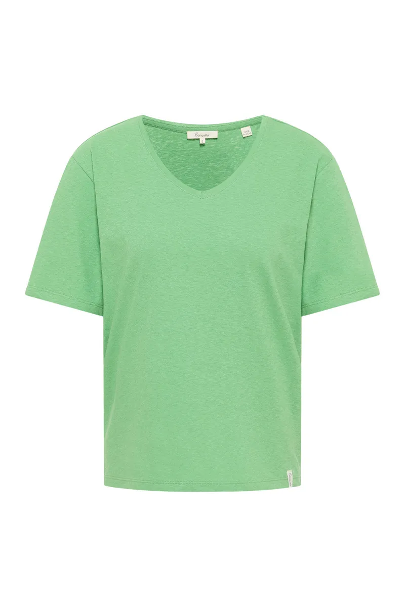 Tranquillo Jerseyshirt Liiz aus Leinen - peppermint green / L – Produktbild 1 von 2