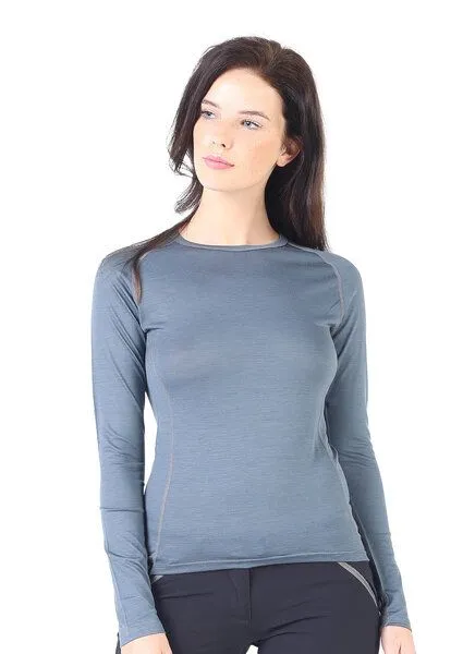 Woolona Woolona Langarmshirt - KONA - 100% Merinowolle, Grau, – Produktbild 4 von 4