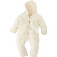 Engel natur Engel Natur Baby Kapuzenoverall Bio-Merinowolle Fleece natur Gr. 50/56, Weiß, – Produktbild 1 von 1