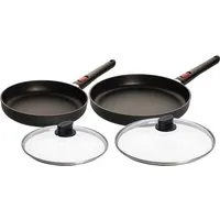 Woll Woll Pfannen 2er-Set “ECO Lite QXR“ mit Deckel, 5 cm hoch, mit abnehmbarem Stiel – Produktbild 1 von 1
