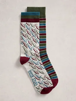 White Stuff 2er-Pack Socken Fisch - 44-46 – Produktbild 1 von 1