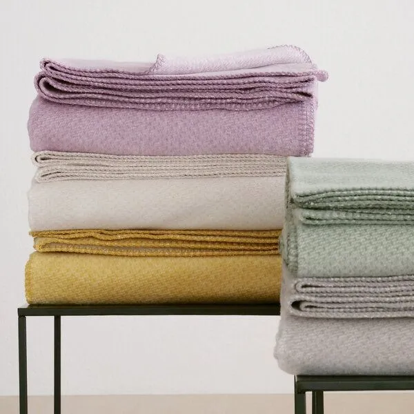 RIEMA Germany RIEMA Germany Kuscheldecke EMMA aus Bio-Baumwolle OEKO-Tex, Gelb, – Produktbild 4 von 4