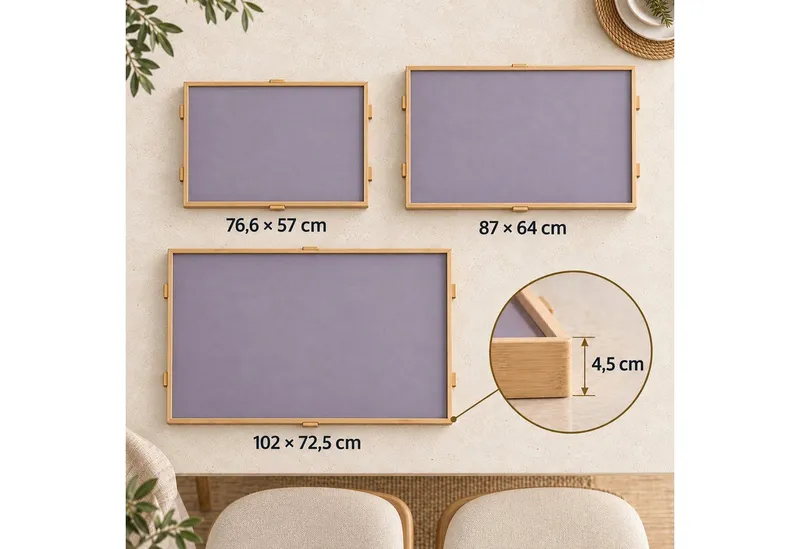 Floordirekt Puzzleunterlage Hudson mit 4 oder 6 Schubladen MDF Bambus Puzzletisch Drehbares, (Einzelartikel, 2000-tlg., 1-teilig), Schubladen einzeln herausziehbar, für 1000 bis 2000 Puzzleteile, Holzoptik - 6 schubladen, – Produktbild 3 von 4