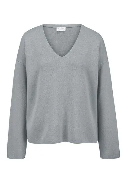 hessnatur hessnatur Pullover Oversize aus Bio-Baumwolle mit Schurwolle, Nebelblau, – Produktbild 3 von 4