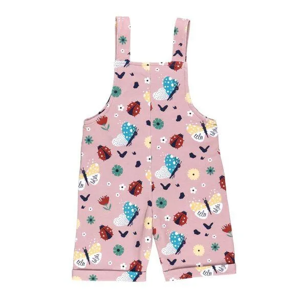 Walkiddy Latzstrampler Pink Marienkäfer und Schmetterlinge-Allover Bio-Baumwolle GOTS – Walkiddy, Pink, – Produktbild 2 von 3