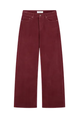 Kuyichi Kuyichi Damen vegan Hose Harper Loose Flare Corduroy Burgundy – Produktbild 1 von 1