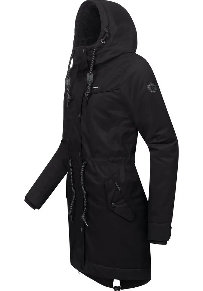 ragwear ragwear Winterjacke YM-Canny stylischer Damen Kurzmantel Parka mit Kapuze, Schwarz, – Produktbild 3 von 3
