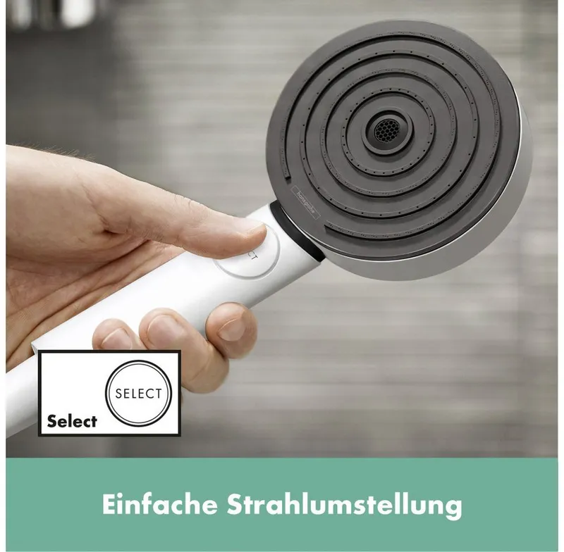 Grohe Grohe Handbrause Hansgrohe Handbrause 3 Strahlarten Pulsify Select, Weiß, – Produktbild 4 von 8