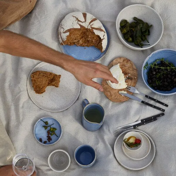 onomao onomao Handgemachter Tapas Teller aus Steinzeug | Kollektion TRADITIONELL, Blau, – Produktbild 3 von 4
