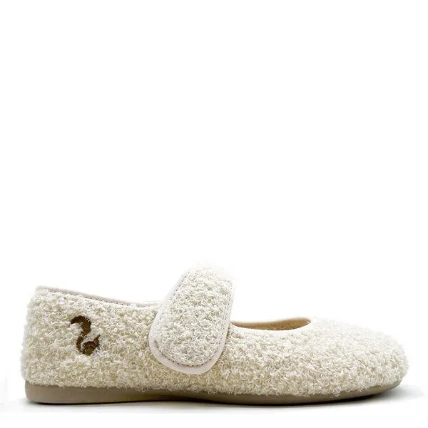thies Veganer "thies ® Rec Teddy Ballerina" aus ultraweichem, recyceltem Fell, Off white, – Produktbild 1 von 4