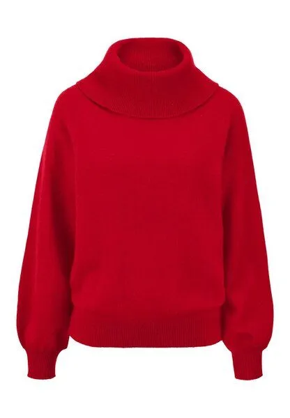 hessnatur hessnatur Strick-Pullover Relaxed aus Cashmere mit Recyclinganteil, Winterrot, – Produktbild 3 von 4