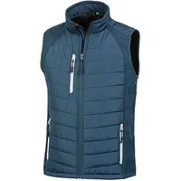 Result Genuine Recycled Result Genuine Recycled Reduzierte Herren Weste Steppweste Atmungsaktiv Wasserabweisend Bodywarmer bis Größe 4XL Wattiert Padded Übergangsweste, Navy/grau, – Produktbild 1 von 1