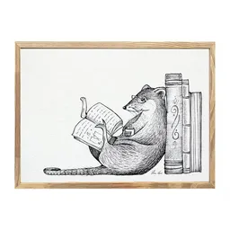 LIGARTI Kunstdruck »Leseratte« von LIGARTI | A4, A3 oder A2 | Wandbild | Poster | Kunst – Produktbild 1 von 1