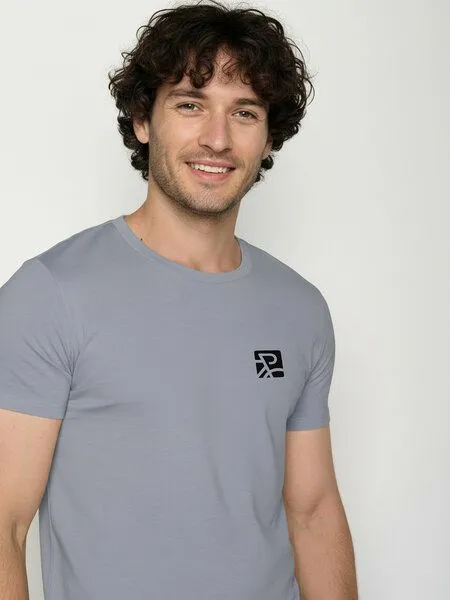 GreenBomb GREENBOMB Bike Square Guide - Sportliches T-Shirt aus Bio-Baumwolle / hochwertiger Print / GOTS / Fair & Vegan, Lila (sea smoke), – Produktbild 2 von 4