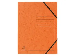 Exacompta 25 Exacompta Eckspannmappen, Colorspan-Karton, 355 g/m², DIN A4, Gummizug, orange – Produktbild 1 von 1