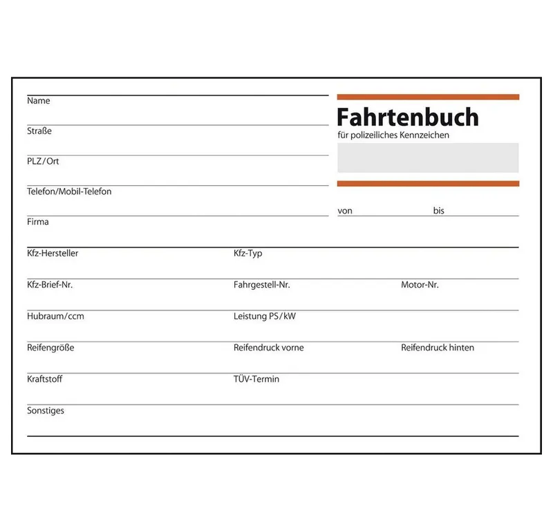 Sigel Sigel Formularblock Sigel T1179 DIN A6 quer Fahrtenbuch Anzahl der Blätter: 40 3 St. – Produktbild 5 von 5
