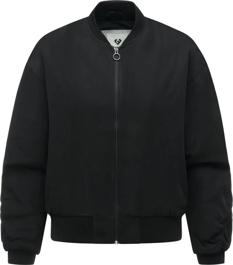 ragwear ragwear Outdoorjacke Allyra Y Leichte Übergangs-Bomberjacke mit Rippkragen, winddicht, Schwarz, – Produktbild 2 von 3