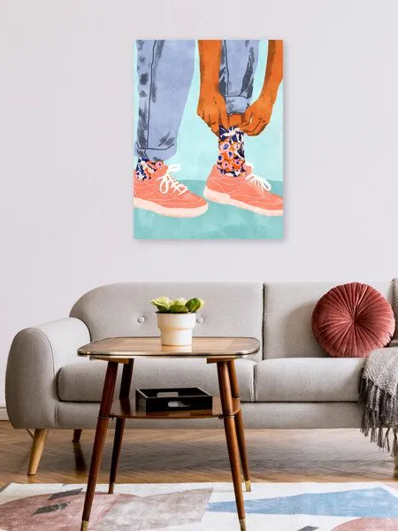 Photocircle Photocircle Poster / Leinwandbild - Pull Up Those Pretty Socks! – Produktbild 2 von 4