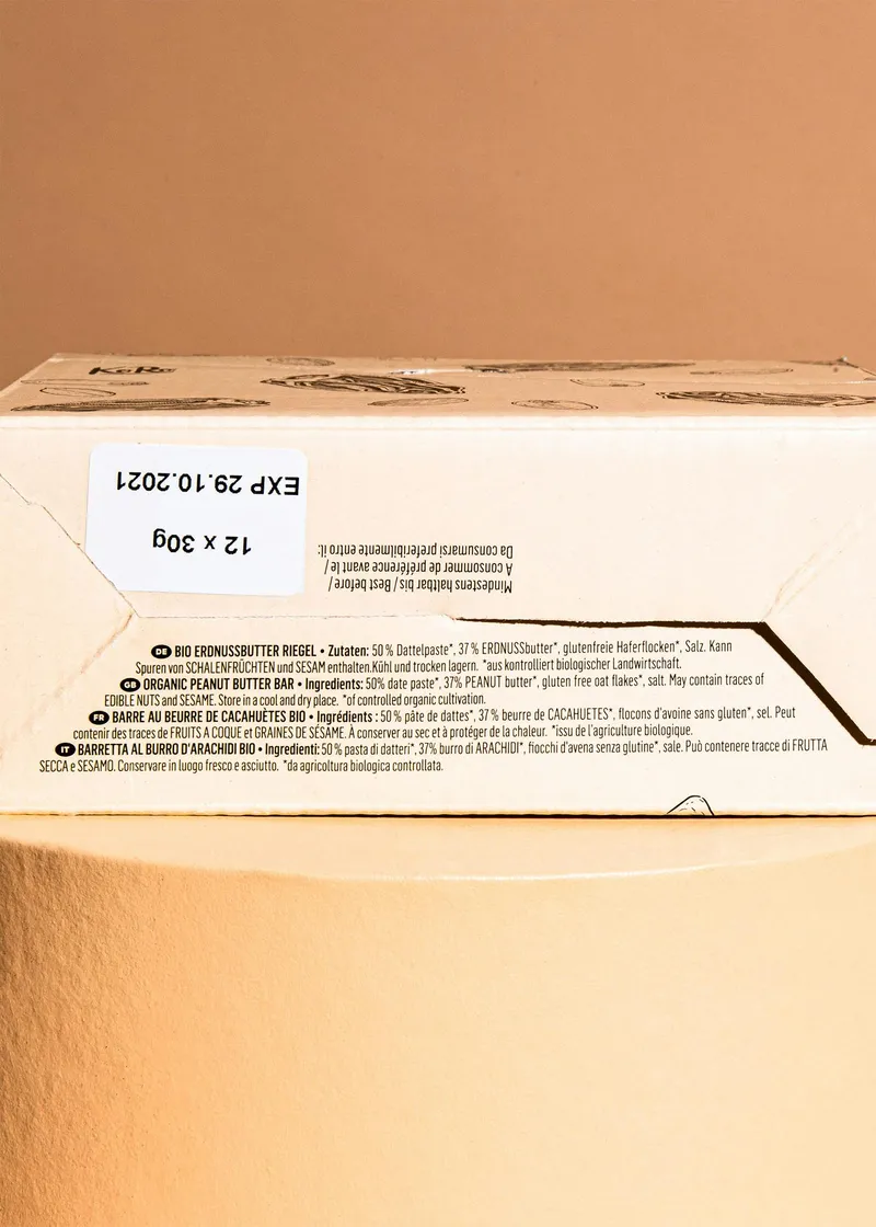 KoRo Bio Nut Butter Bar Peanut 12 x 30 g – Produktbild 3 von 5