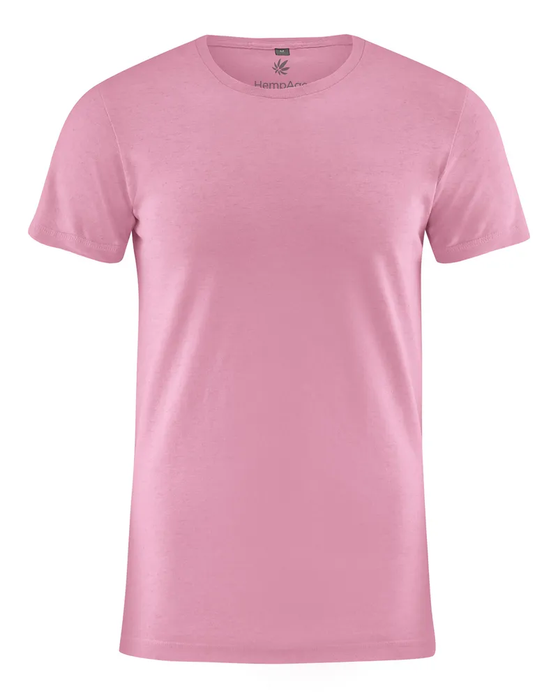 HempAge Hempage Herren vegan T-Shirt Slim Fit Rosé, Rosa, – Produktbild 1 von 2