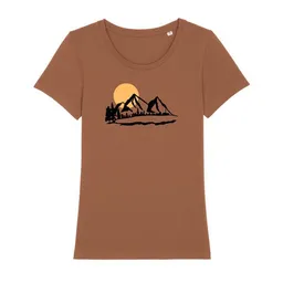 Spangeltangel Spangeltangel T-Shirt "Bergluft", Berge, Siebdruck, für Frauen, Berglandschaft, bedruckt, Biobaumwolle – Produktbild 1 von 1