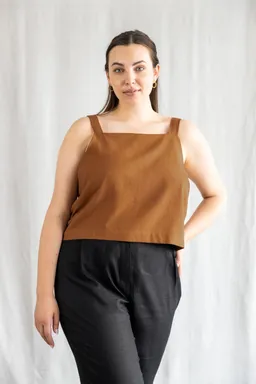 Jyoti - Fair Works Jyoti - Fair Works Damen vegan Top Chira Haselnuss – Produktbild 1 von 1