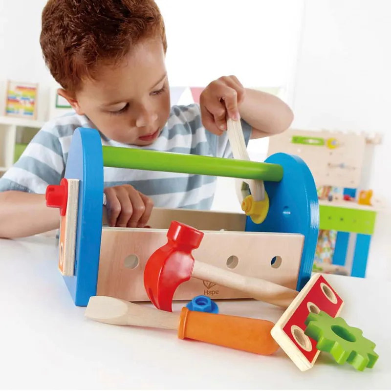 Hape Hape Werkzeugkasten aus Holz, Mehrfarbig, – Produktbild 2 von 2