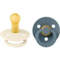 BIBS BIBS Schnuller Naturlatex "Colour" 2er Pack kirschförmig ivory-petrol 6-18 Monate – Produktbild 1 von 1