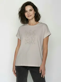 GreenBomb GREENBOMB Leafline Loony - Sportliches T-Shirt aus Bio-Baumwolle mit Rollup Sleeve / hochwertiger Print / GOTS / Fair & Vegan – Produktbild 1 von 1