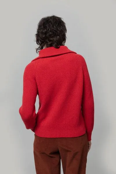 Rifò - Circular Fashion Made in Italy Rifò - Circular Fashion Made in Italy Pullover Annalisa aus recycelter Wolle, Rot, – Produktbild 3 von 4
